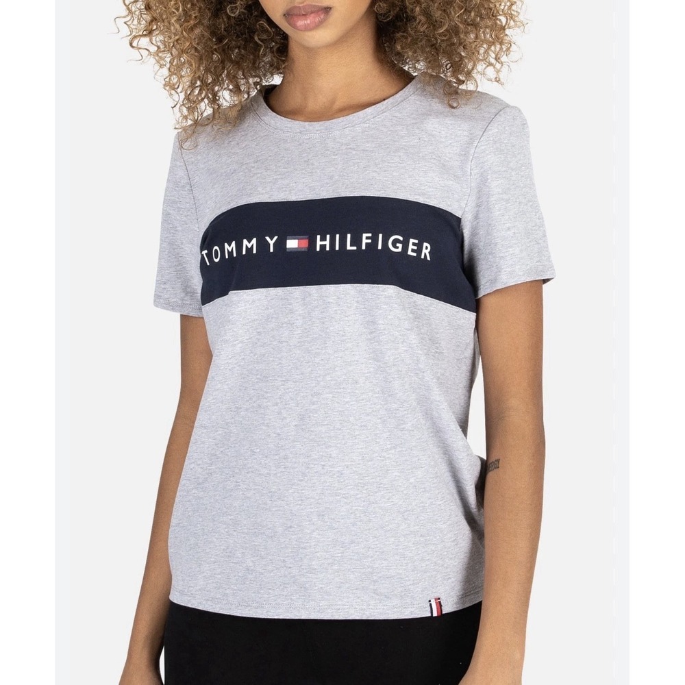Tommy Hilfiger Women's White Logo Banner T-Shirt - Large - NWT!